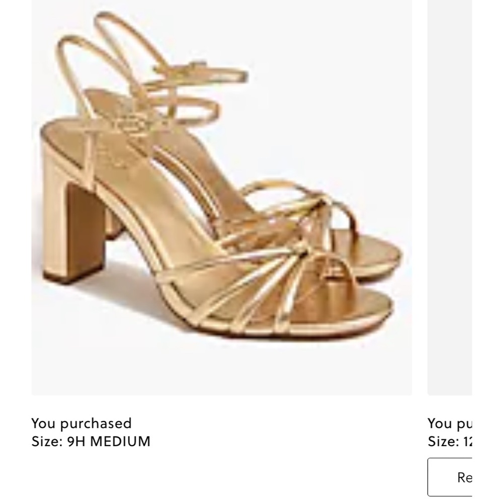 Strappy NWOT Gold Leather Sandals